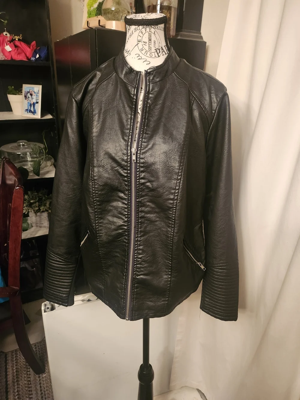 torrid Black Faux Leather Zip Front Jacket